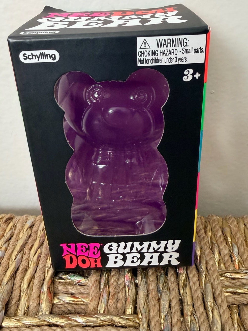 Schylling NeeDoh Purple Gummy Bear Toy